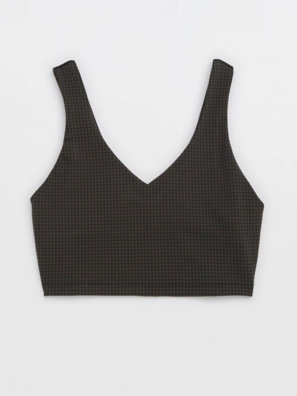 New With Tags - OFFLINE By Aerie Mini Houndstooth V-Neck Longline Sports Bra